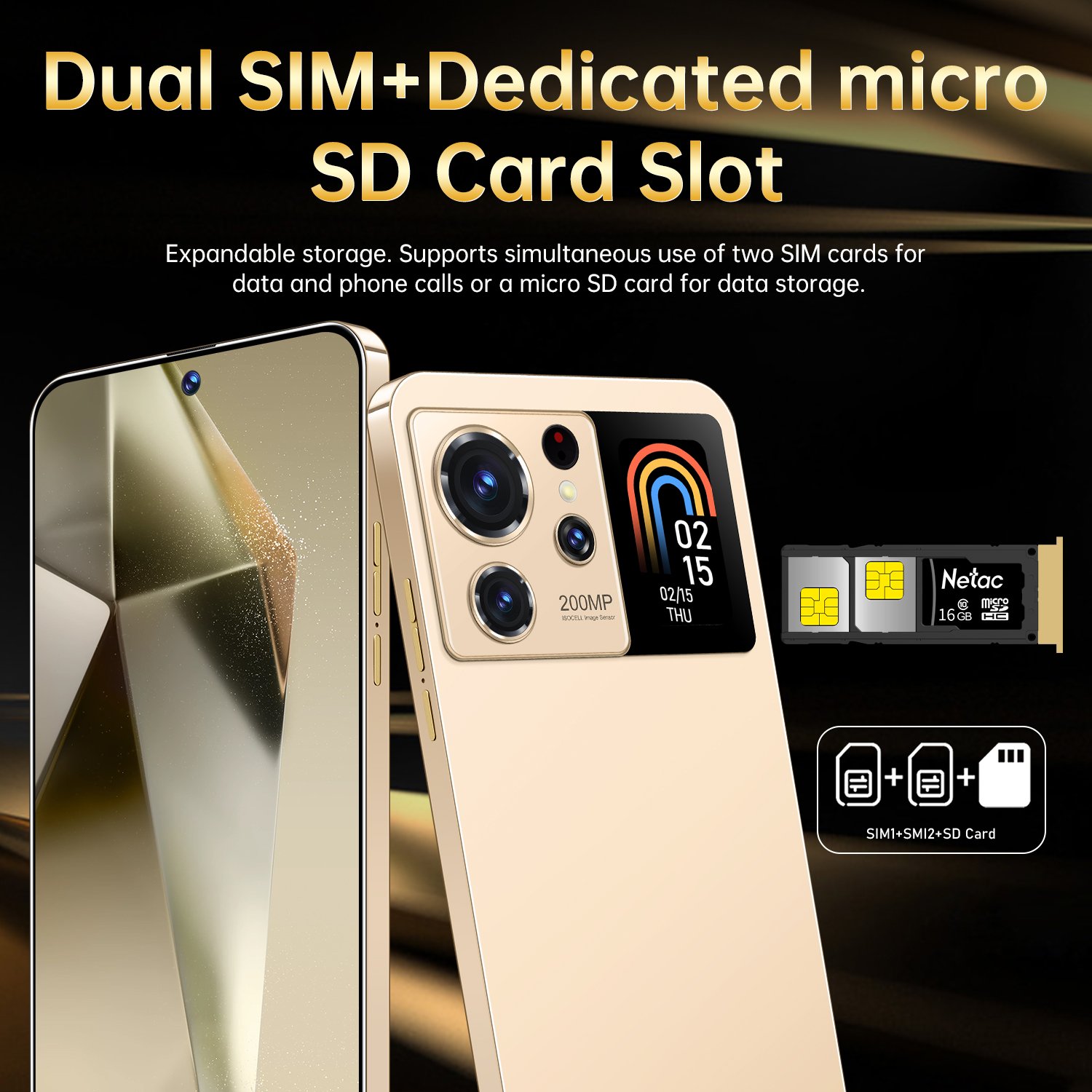2024 Hot Selling S24 Ultra 6.5 inch 2gb+16gb Face Unlocked Full Display Android Cell Mobile Phone